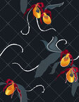 Makro Blüten - Musterdesigns mit großartigen Blüten • Floral • Designtapeten • Berlintapete • Frauenschuh Designmuster (Nr. 12953)