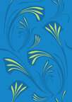 Blätter - Vektor Ornamente mit Blatt-Motiven • Floral • Designtapeten • Berlintapete • Blätter Musterdesign Blau (Nr. 14357)