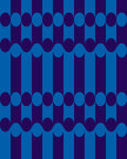 Grafisch - formenverschiedene Designmuster und Ornamente • Geometrisch • Designtapeten • Berlintapete • Modernes Designmuster Blau (Nr. 13793)
