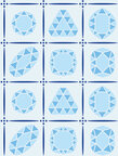 Grafisch - formenverschiedene Designmuster und Ornamente • Geometrisch • Designtapeten • Berlintapete • Diamanten Designmuster (Nr. 13803)