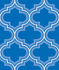 Grafisch - formenverschiedene Designmuster und Ornamente • Geometrisch • Designtapeten • Berlintapete • Retro Muster in Blau (Nr. 14648)