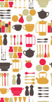 Tasty - Designmuster und Ornamente mit kräftigen, frischen Farben • Timeless • Designtapeten • Berlintapete • Küche Vektor Ornament (Nr. 14406)