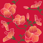 Hawaii - Exotische Muster aus Polynesien • Kulturen • Designtapeten • Berlintapete • Hibiskus Blumenmuster (Nr. 12938)