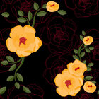 Blätter - Vektor Ornamente mit Blatt-Motiven • Floral • Designtapeten • Berlintapete • Rosen Blumenmuster (Nr. 13014)