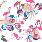 Tierisch - Vektor Ornamente mit tierischen Motiven oder Fell-Designmuster • Timeless • Designtapeten • Berlintapete • Flamingo Designmuster (Nr. 13071)