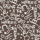 Weihnachten - festliche Designmuster und Ornamente • Seasonal • Designtapeten • Berlintapete • Spiele im Schnee Dekor (Nr. 13207)