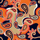 Oriental - Designmuster und Ornamente mit aufwändigen und kunstvollen Verzierungen • Kulturen • Designtapeten • Berlintapete • Vektorgrafik mit Paisleys (Nr. 13332)