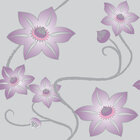 Makro Blüten - Musterdesigns mit großartigen Blüten • Floral • Designtapeten • Berlintapete • Clematis Vektor Ornament (Nr. 13360)