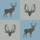 Alpine - Traditional Pattern Designs • Cultures • Design Wallpapers • Berlintapete • Festive Deer Design Pattern (No. 13376)