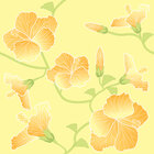 Makro Blüten - Musterdesigns mit großartigen Blüten • Floral • Designtapeten • Berlintapete • Hibiskus Rapportmuster (Nr. 13531)