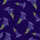 Alpine - Traditional Pattern Designs • Cultures • Design Wallpapers • Berlintapete • Gentian Floral Pattern (No. 14154)