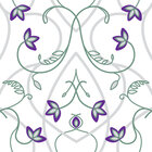 Gotik - gotische Musterdesigns • Timeless • Designtapeten • Berlintapete • Romantisches Blumenmuster (Nr. 14271)
