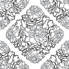Makro Blüten - Musterdesigns mit großartigen Blüten • Floral • Designtapeten • Berlintapete • Konturen Blumenmuster (Nr. 14571)