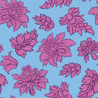 Blätter - Vektor Ornamente mit Blatt-Motiven • Floral • Designtapeten • Berlintapete • Blaues Barock Blumenmuster (Nr. 13643)