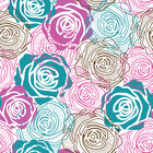 Mixed Bouquet - gemischte Blumenmuster und Ornamente • Floral • Designtapeten • Berlintapete • Rosen Vektor Ornament (Nr. 14393)