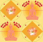 Oriental - Designmuster und Ornamente mit aufwändigen und kunstvollen Verzierungen • Kulturen • Designtapeten • Berlintapete • Buddha Musterdesign (Nr. 13493)