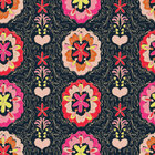 Oriental Sixties - Orientalische Musterdesigns mit einem Touch Sixties • Trends • Designtapeten • Berlintapete • Florale Ornamente auf Tintenblau (Nr. 13754)