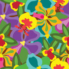 Retro 70s - Designmuster und Ornamente aus den 70-ies • Timeless • Designtapeten • Berlintapete • Orchideen Blumenmuster (Nr. 13640)