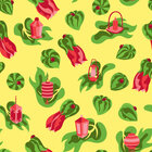 Asia - Pattern Designs from East Asia • Cultures • Design Wallpapers • Berlintapete • Lantern Festival Design (No. 13652)