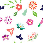 Mixed Bouquet - gemischte Blumenmuster und Ornamente • Floral • Designtapeten • Berlintapete • Japanischer Frühling Design (Nr. 13684)