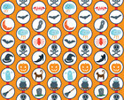 Halloween • Seasonal • Designtapeten • Berlintapete • Halloween Muster Orange (Nr. 14119)