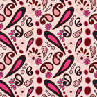 Oriental Sixties - Orientalische Musterdesigns mit einem Touch Sixties • Trends • Designtapeten • Berlintapete • Pinkes Paisley Vektordesign (Nr. 13663)