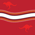 Aboriginal - Australische Musterdesigns • Kulturen • Designtapeten • Berlintapete • Känguru Hintergrundmuster (Nr. 13724)