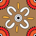 Ethno - Designmuster und Ornamente aus verschiedenen Kulturkreisen • Kulturen • Designtapeten • Berlintapete • Aborigine Designmuster (Nr. 13811)