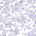 Mixed Bouquet - gemischte Blumenmuster und Ornamente • Floral • Designtapeten • Berlintapete • Blumenmuster mit blauen Ranken (Nr. 14078)