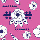 Stilisiert - vereinfachte Blumenmuster • Floral • Designtapeten • Berlintapete • Pink-Blaues Blumenmuster (Nr. 14069)