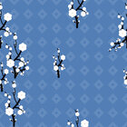 Japanisch - schlichte und ausgeglichene Designmuster und Ornamente • Kulturen • Designtapeten • Berlintapete • Kirschblüten Musterdesign (Nr. 14221)