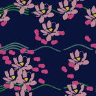Japanisch - schlichte und ausgeglichene Designmuster und Ornamente • Kulturen • Designtapeten • Berlintapete • Lotus Musterdesign Blau (Nr. 14399)