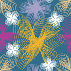 Makro Blüten - Musterdesigns mit großartigen Blüten • Floral • Designtapeten • Berlintapete • Spiralenblumen Rapportmuster (Nr. 14166)