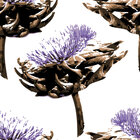 Stilisiert - vereinfachte Blumenmuster • Floral • Designtapeten • Berlintapete • Artischocke Musterdesign (Nr. 14573)
