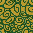 Art Nouveau - Designmuster und Ornamente aus einer vergangenen Epoche • Timeless • Designtapeten • Berlintapete • Vektor Ornament in Grün und Gold (Nr. 14607)