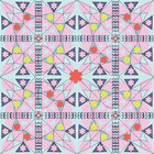 Grafisch - formenverschiedene Designmuster und Ornamente • Geometrisch • Designtapeten • Berlintapete • Mosaik Muster mit Blumen (Nr. 14233)