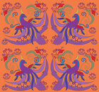 Oriental - Designmuster und Ornamente mit aufwändigen und kunstvollen Verzierungen • Kulturen • Designtapeten • Berlintapete • Papagei Vektor Ornament (Nr. 14402)