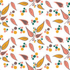 Blätter - Vektor Ornamente mit Blatt-Motiven • Floral • Designtapeten • Berlintapete • Blätter und Knospen Muster (Nr. 14218)
