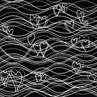 Wellen - Dekorative Wellenmuster • Geometrisch • Designtapeten • Berlintapete • Musterdesign mit Herzen (Nr. 14435)