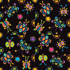 Sechziger - Retromuster im 60er Jahre Stil • Timeless • Designtapeten • Berlintapete • Farbenfrohe Schmetterlinge (Nr. 14556)