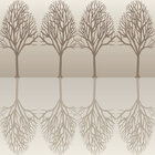 Bäume - Florale Musterdesigns mit Baum Illustrationen • Floral • Designtapeten • Berlintapete • Wald Musterdesign Braun (Nr. 14652)